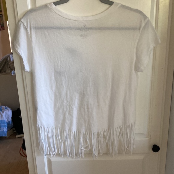 American Eagle Outfitters White Fringe T-shirt of the planets Small - Picture 3 of 3
